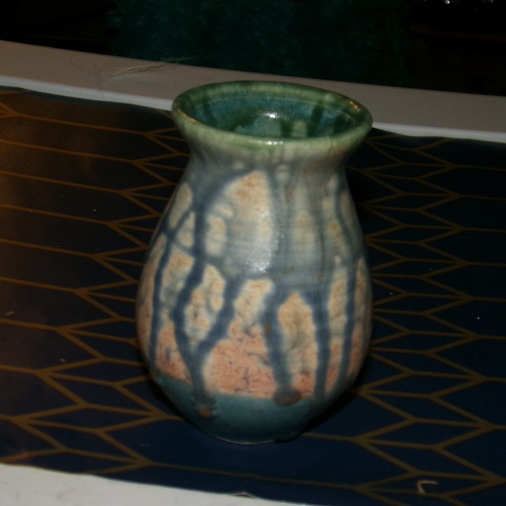 vintage pottery vase.signed